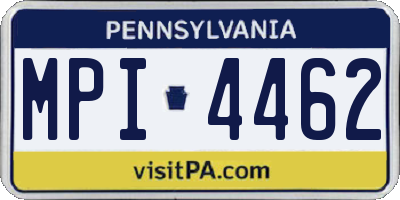 PA license plate MPI4462