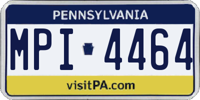 PA license plate MPI4464