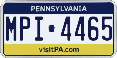 PA license plate MPI4465