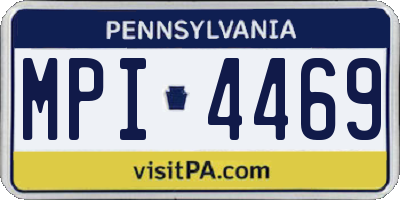 PA license plate MPI4469
