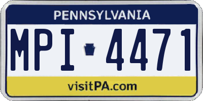 PA license plate MPI4471