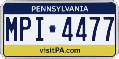 PA license plate MPI4477