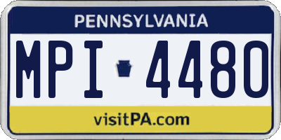PA license plate MPI4480