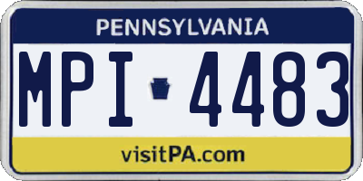 PA license plate MPI4483
