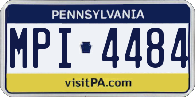 PA license plate MPI4484