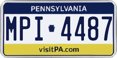 PA license plate MPI4487