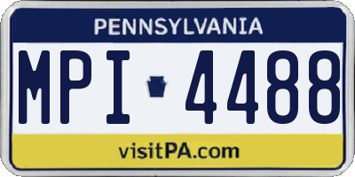 PA license plate MPI4488