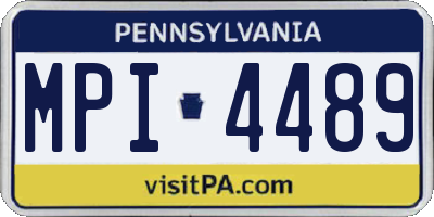 PA license plate MPI4489