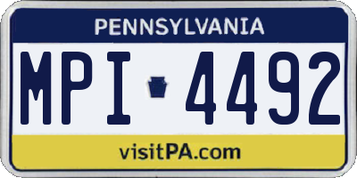 PA license plate MPI4492