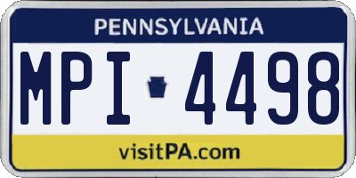 PA license plate MPI4498
