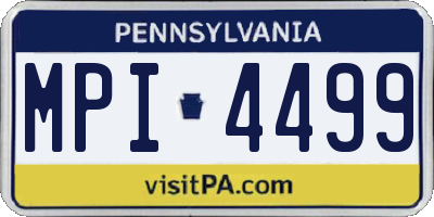 PA license plate MPI4499
