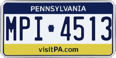 PA license plate MPI4513