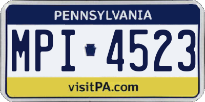 PA license plate MPI4523