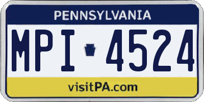 PA license plate MPI4524