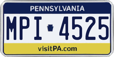 PA license plate MPI4525