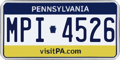 PA license plate MPI4526