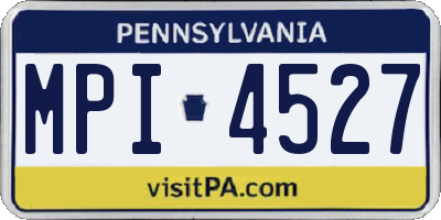 PA license plate MPI4527