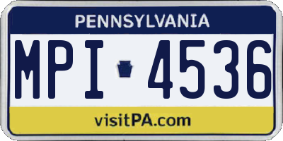 PA license plate MPI4536