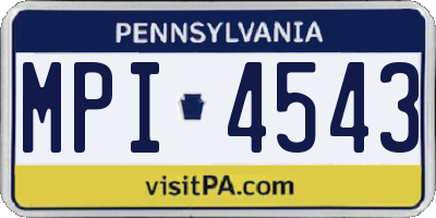 PA license plate MPI4543