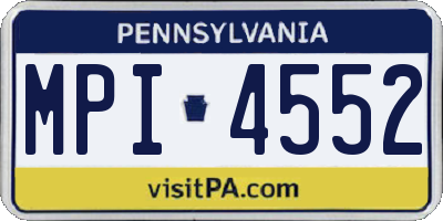 PA license plate MPI4552