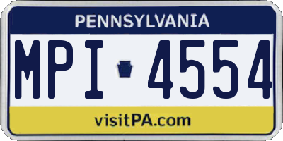 PA license plate MPI4554