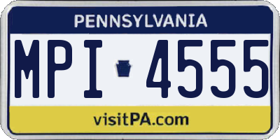 PA license plate MPI4555