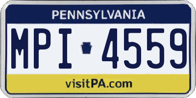 PA license plate MPI4559