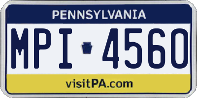 PA license plate MPI4560