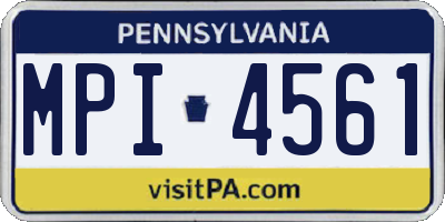 PA license plate MPI4561
