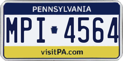 PA license plate MPI4564