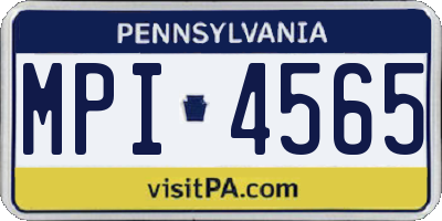 PA license plate MPI4565