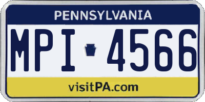 PA license plate MPI4566