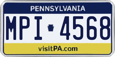 PA license plate MPI4568