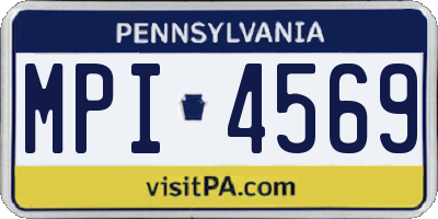 PA license plate MPI4569