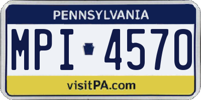 PA license plate MPI4570