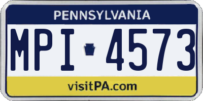 PA license plate MPI4573