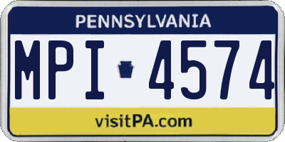 PA license plate MPI4574