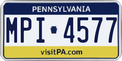 PA license plate MPI4577