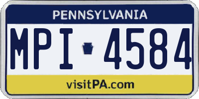 PA license plate MPI4584