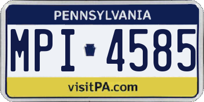 PA license plate MPI4585