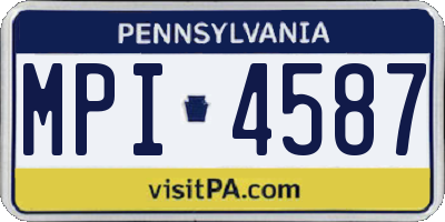PA license plate MPI4587