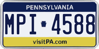 PA license plate MPI4588