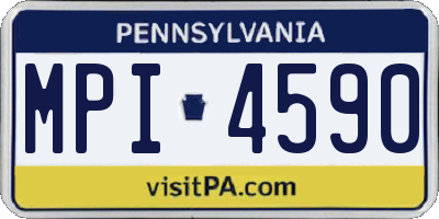 PA license plate MPI4590