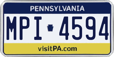 PA license plate MPI4594