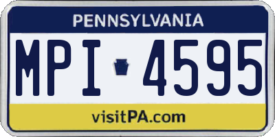 PA license plate MPI4595