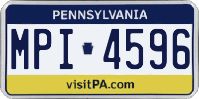 PA license plate MPI4596