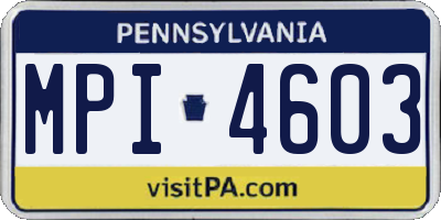 PA license plate MPI4603