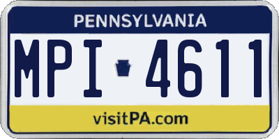 PA license plate MPI4611