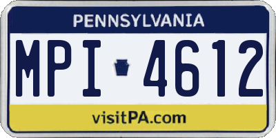 PA license plate MPI4612