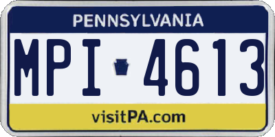 PA license plate MPI4613